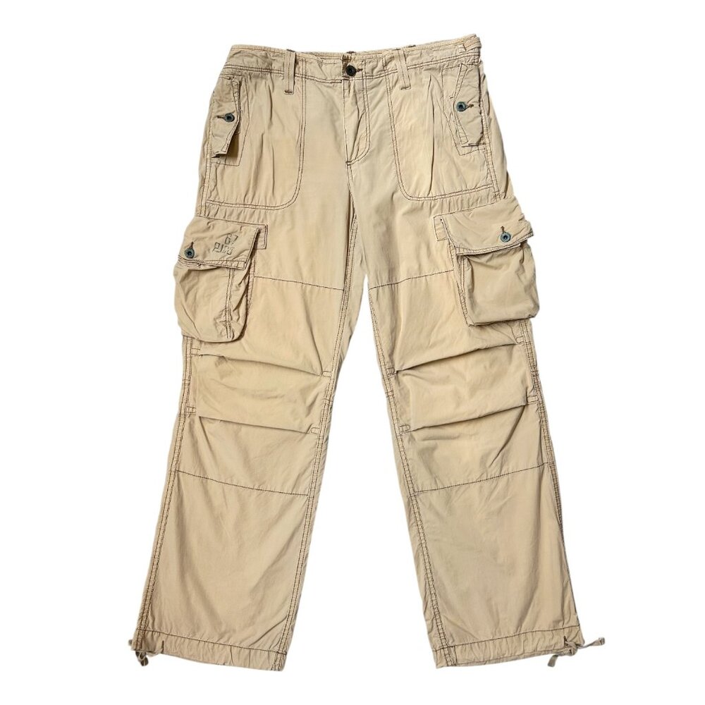 90s Vintage Polo Jeans Co Cargo Pants Baggy Utility Ralph Lauren Pockets Straps.